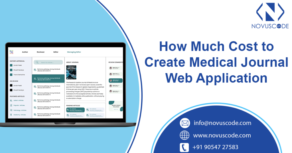 How Much Cost to Create Medical Journal Web Application